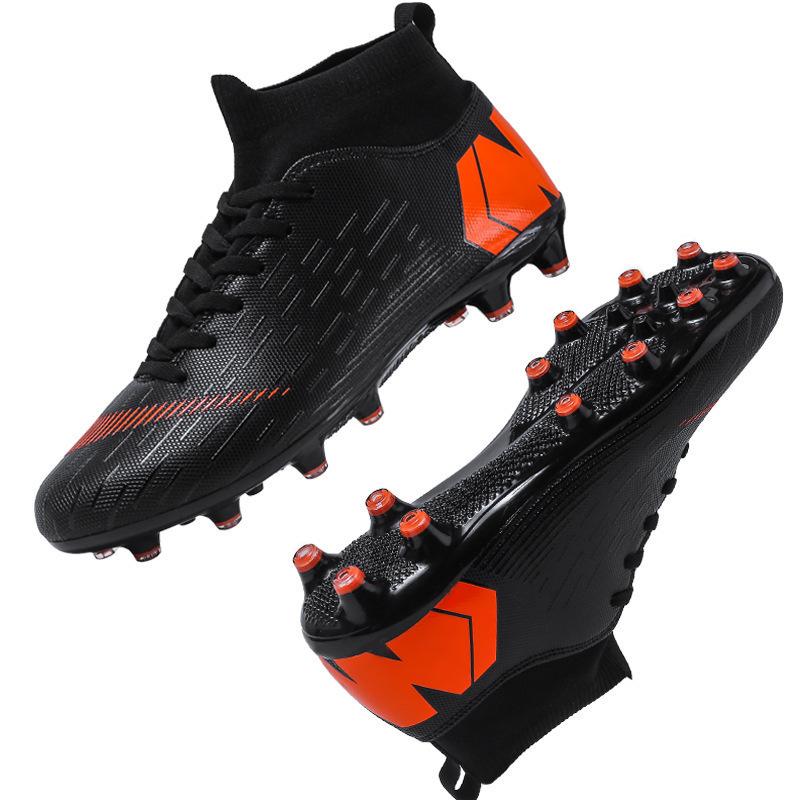 Training Nails Spikes 2025 Students Grass Broken Sneakers Competition Football Shoes Men's High Top New Teens
