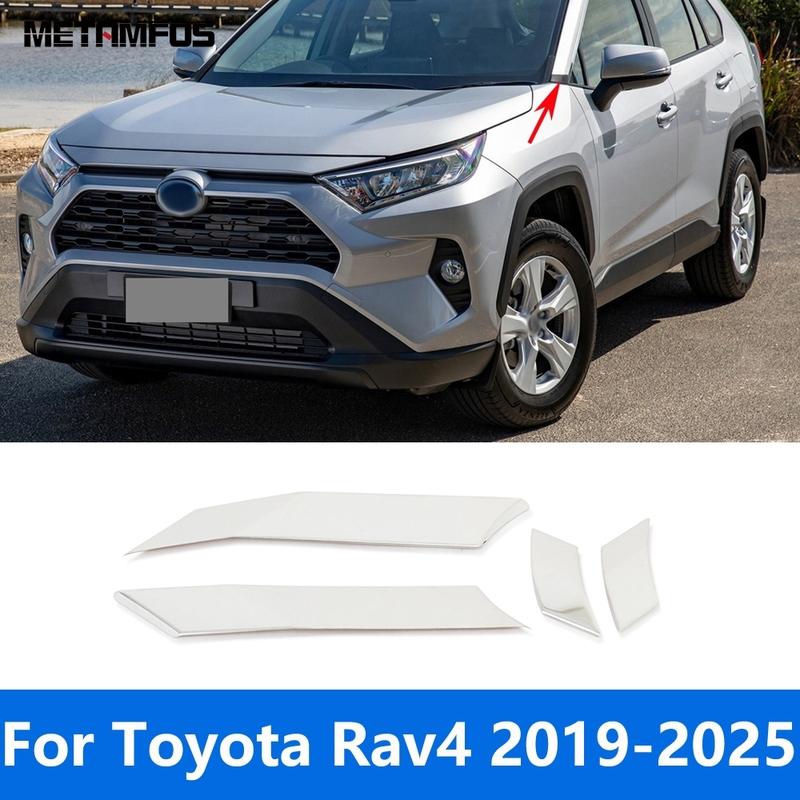 For Toyota Rav4 Rav 4 - 2024 2025 Carbon Fiber Front Rear Window A C Pillar Spoiler Cover Trim Accessories Car Styling