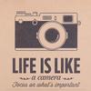 Vintage Classic Life Is Like A Camera Poster Cafe Bar Painting Home Decor Retro Wall Sticker