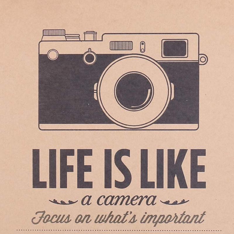 Vintage Classic Life Is Like A Camera Poster Cafe Bar Painting Home Decor Retro Wall Sticker