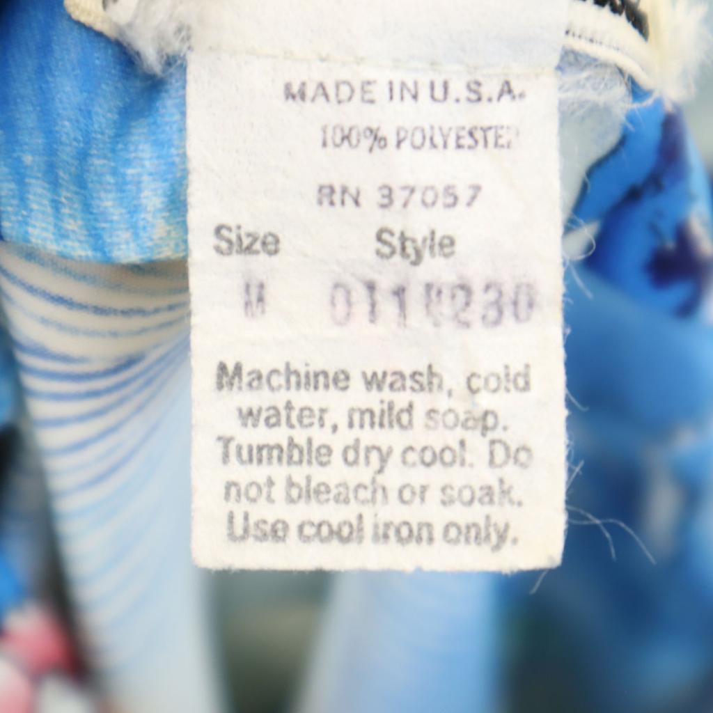 Melemele 70s 80s Made In USA Vintage Floral Short Sleeve Aloha Shirt Men's Used