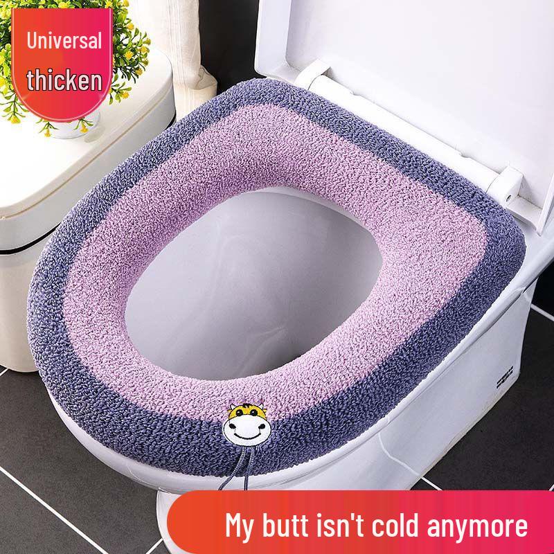 Universal Plush Toilet Seat Cushion - Thickened for Winter, Suitable for All Seasons, with 0.01 Free Shipping