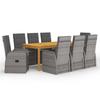 VidaXL 9-Piece Garden Dining Set Patio Dining Furniture Terrace Dining Furniture Garden Lounge Set 3067904
