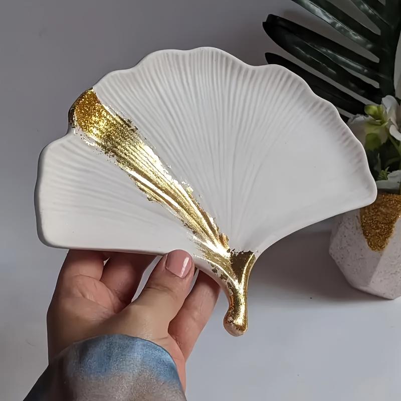 Handcrafted Ginkgo Leaf Silicone Mold for Concrete, Resin & Plaster - Jewelry Tray and Dish Crafting Tool By DTOHO