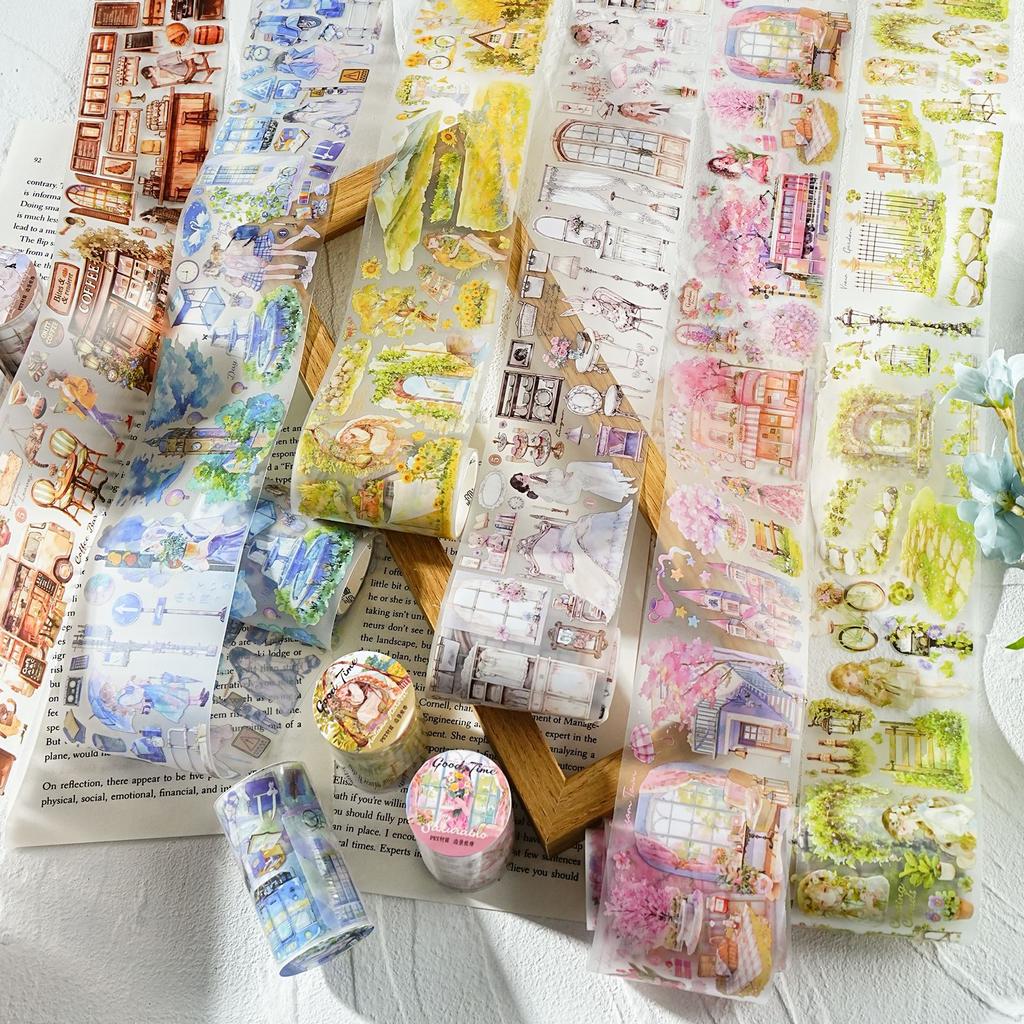 1pcs/1lot Decorative Adhesive Tapes Beautiful moments Junk Journal DIY Paper Japanese Masking Scrapbooking Stickers