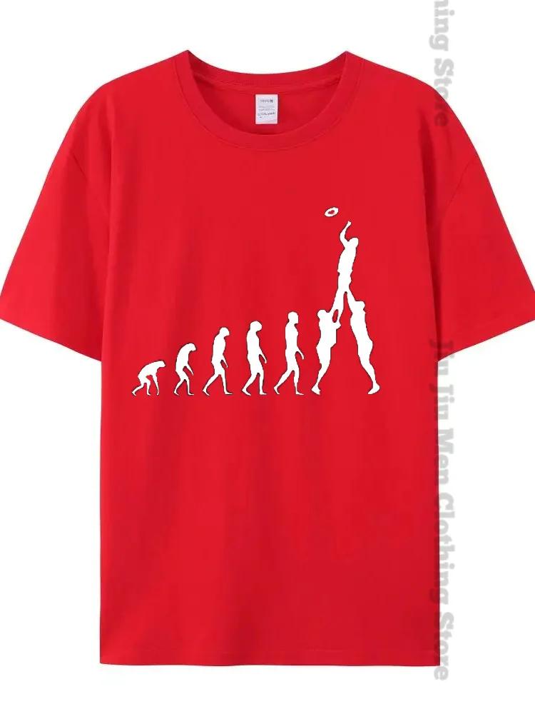 Rugby Evolution Novelty Funny T-Shirt Male Black Tops Tee Hipster Oversized T Shirt Men Sweatshirt Tees Fashion Harajuku Tshirts