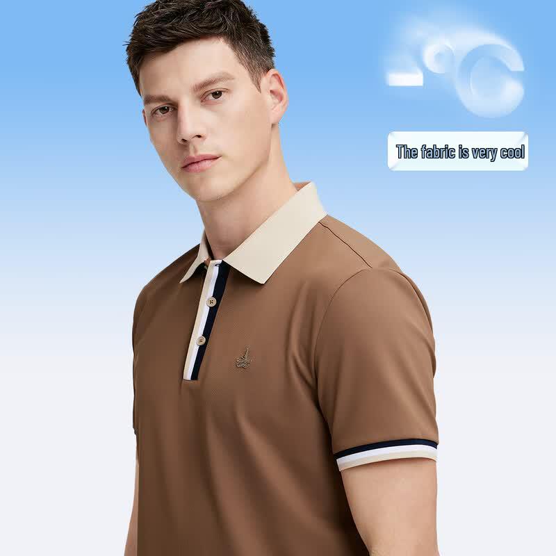 Navigare Men's Casual Lightweight Short-Sleeve Polo Shirt