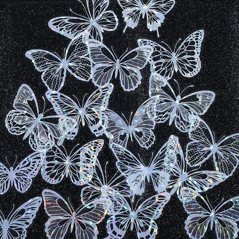 20 Pieces of Vintage Hollowed Out Lace Decorative Paper Shell Light and Shadow Butterfly Themed Handmade Account DIY Materials