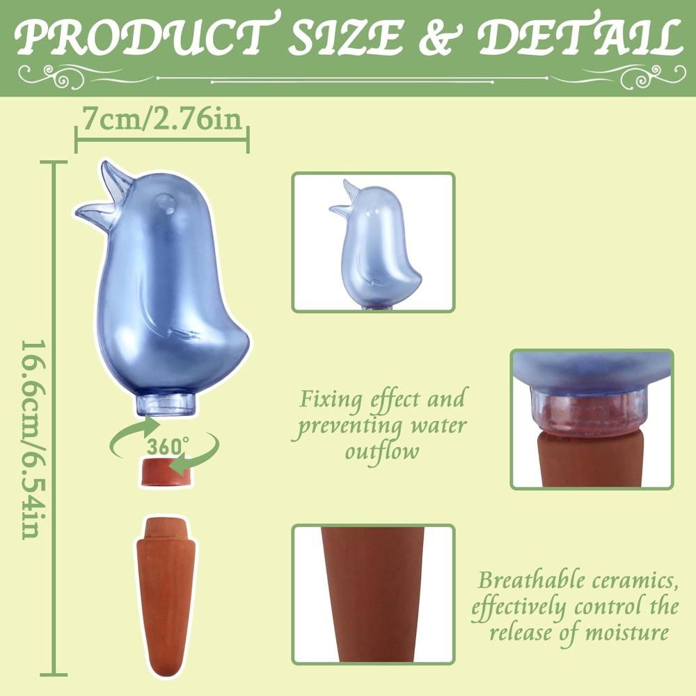 4pcs Self Watering Spikes Indoor Plant Watering Globes Bird Shape Automatic Irrigation Spikes Plant Watering Devices