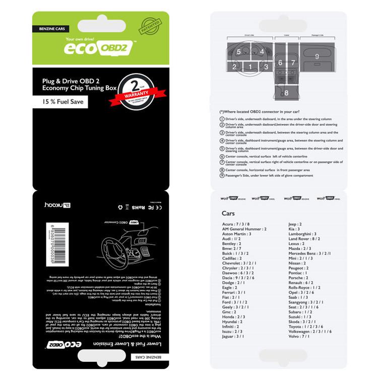Plug-and-Drive-EcoOBD2-Kraftstoffspargerät für Benzinautos, bestes Werkzeug, 15 % Kraftstoff