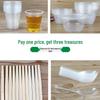 ZISIZ Disposable Plastic Bowl and Chopsticks Set