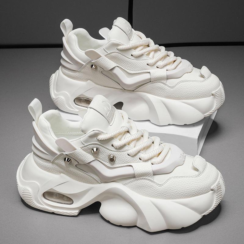 Korean Style Breathable Thick-Soled Dad Sneakers with Height Boost for Youth – Trendy and Versatile Casual Sports Shoes