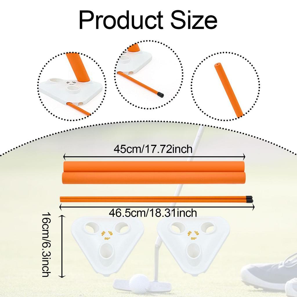 Golf Alignment Stick Holder Portable Swing Training Indoor Outdoor Backyard Golf Course Accessories for Beginner Gift Indoor