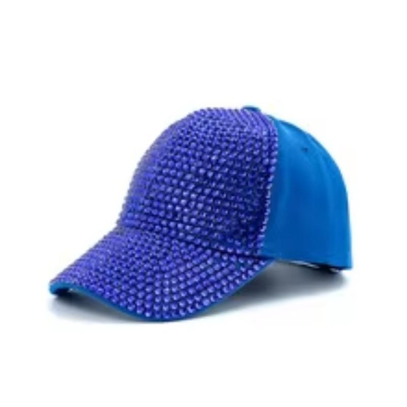 New Fashion Women Diamond Inlay Cap Spring Summer Hip Hop Kpop Dance Baseball Caps Simple Plain Party Street Hat