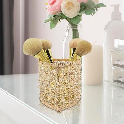 Makeup Brush Holder Eyebrow Pencil Container Personalized Candle Bling Desktop Storage Bucket
