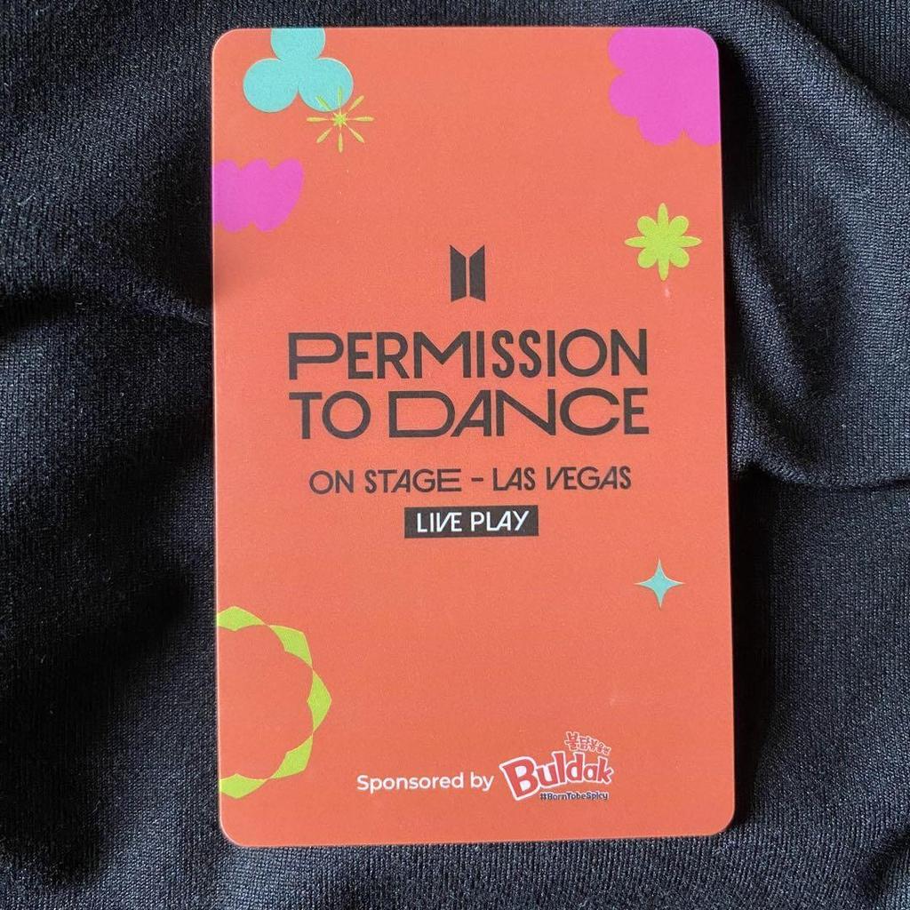 [USED] BTS PTD Las Vegas Exclusive JMIN Trading Card LIVE PLAY