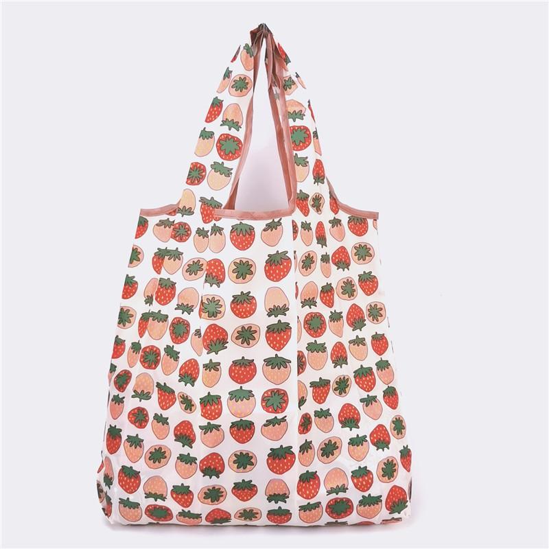 

Supermarket Shopping Bag, Lightweight, Foldable, Environmentally Friendly, Vegetable Bag, Portable Storage Bag земляничный