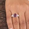 Amethyst Gemstone 925 Sterling Silver Jewelry, Cushion Cut Amethyst Ring For Women, Designer Zircon Ring For Women CZR-15-10