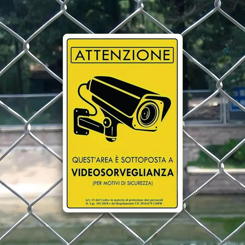

Metal Iron Sign Video Surveillance Warning Iron Plaque Wall Art Decor Retro Garage Wall Decor Restaurant Cafe Bar Club Liv 20x30cm（7.8x11.8inch）