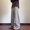 Casual Pants Men's Corduroy Straight Spring and Autumn New Sports Sweatpants Wide-leg High Street Men's Casual Pants