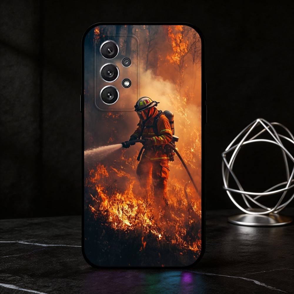 

F-firefighters phone Case For Samsung S25,24,21,22,23,30,Ultra,20,Plus,Fe,Lite,Note Soft Black Cover Samsung S26ULTRA