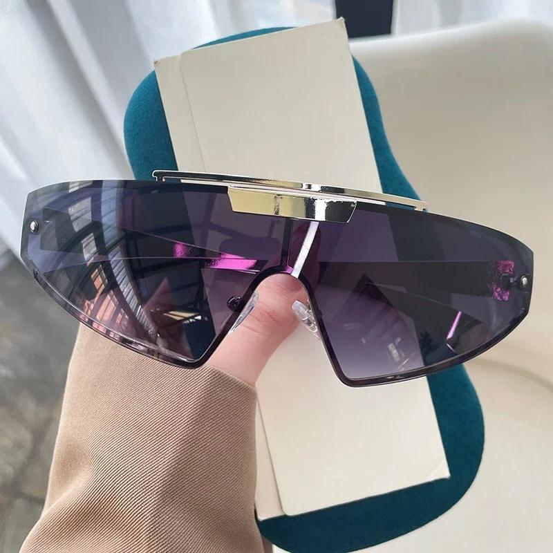 

Punk Style Metal Protective Eye Wear Conjoined Piece Frameless Wrapped Sunglasses Sports Cycling Sun Glasses Windproof Eye Wear