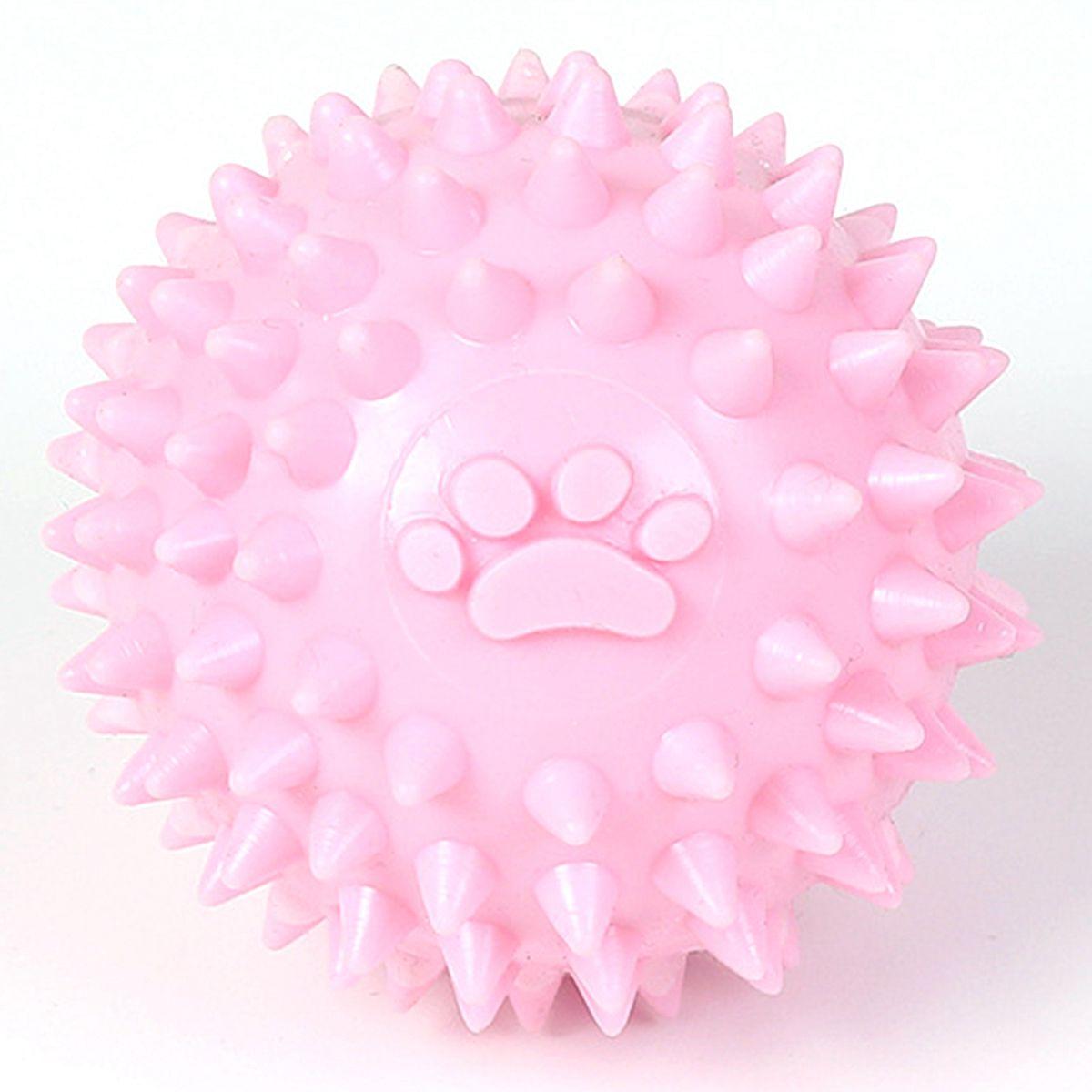 

Устойчивые к укусам Тренировочные Игрушки для Щенков Игровые Мячи Игрушка для Жевания Собак Очиститель Моляров розовый