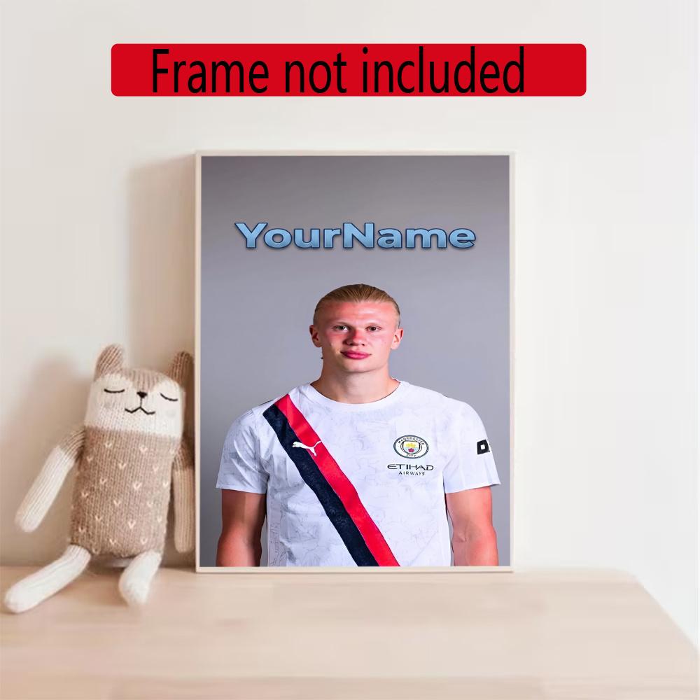 Haaland Customize Your Name Diamond Painting Round Diamond Diy Frameless Holiday Artwork Suitable For Home Office Wall Decoration