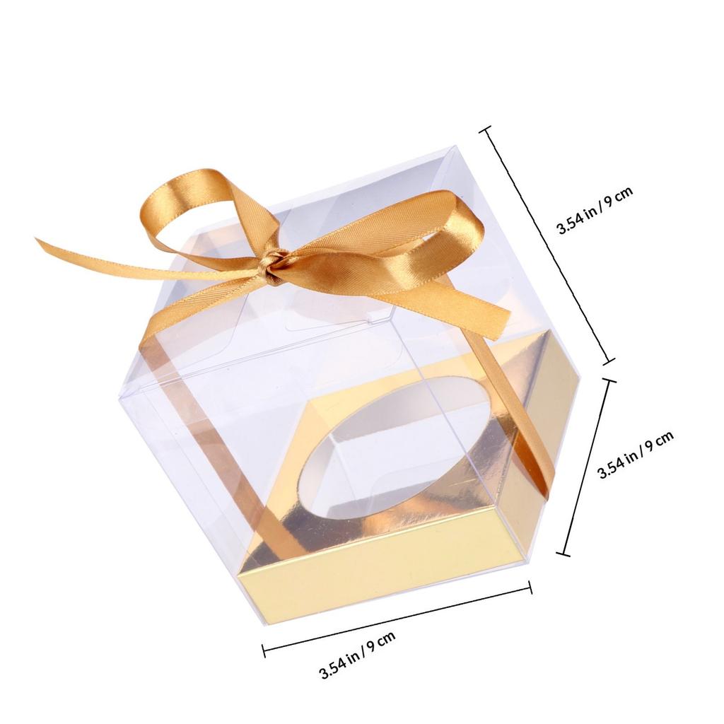 12Pcs PVC Cake Packaging Boxes Clear Window Elegant Design for Baking Treats Bakery Cupcake Muffin Transport Container
