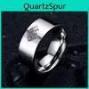 Exquisite Stainless Steel Ring Featuring The Iconic House Stark Ice Wolf Design