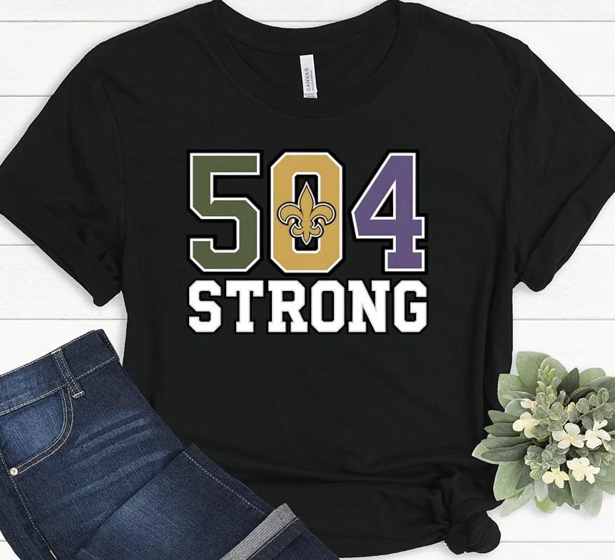 Mardi Gras 504 Strong New Orleans Pride Fat Tuesday T shirt 2XL