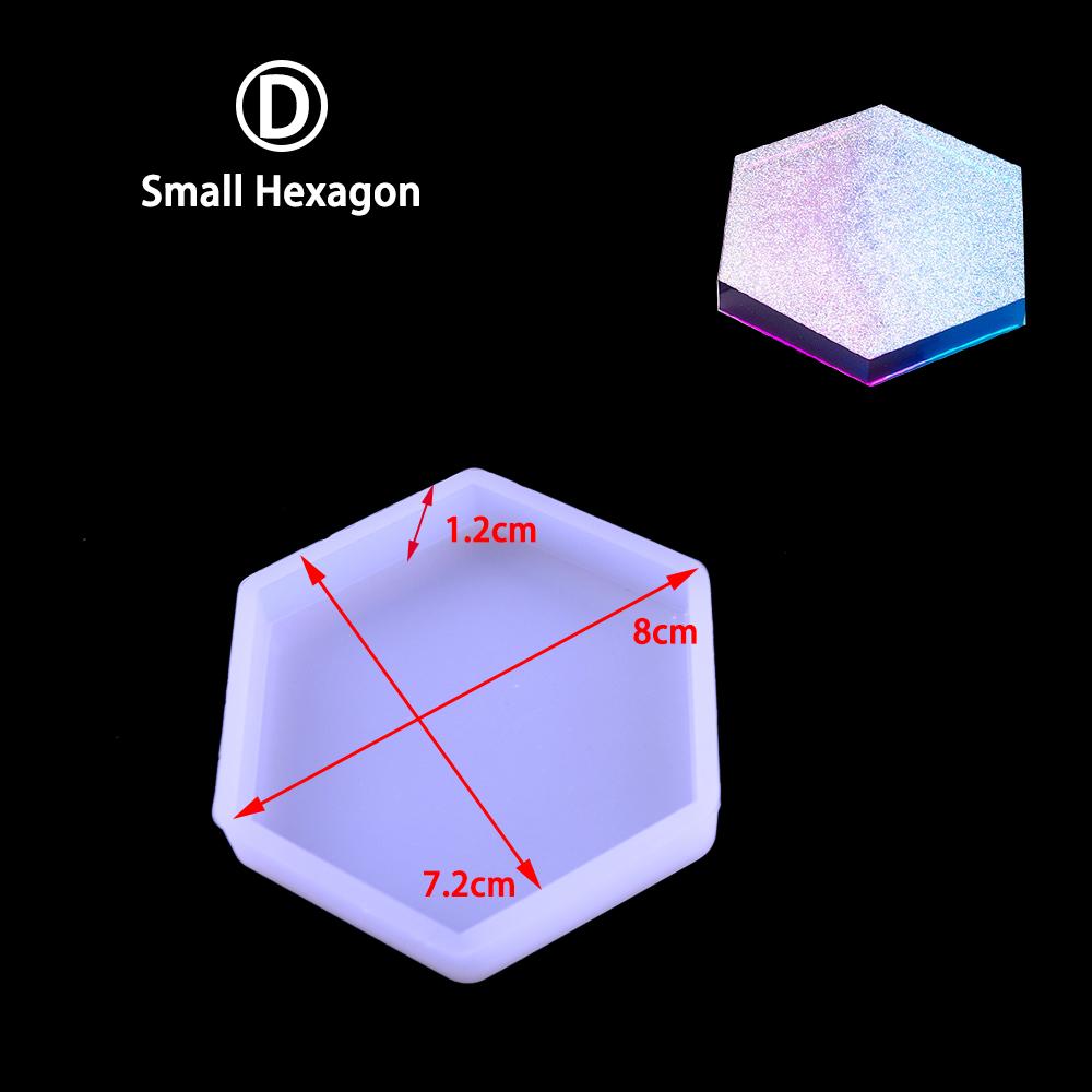 For Better Life Transparent Diy Crystal Soft Silicone Mold Love Diamond Hexagon Octagonal Mirror Coaster Display Decorations