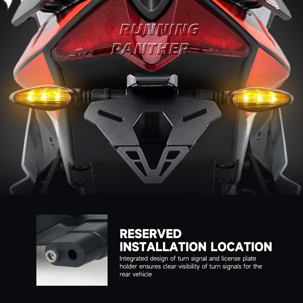 Motorcycle RS457 Accessories License Plate Holder Short Tail Aviation Grade Aluminum Material For Aprilia RS457 RS 457 2024 2025