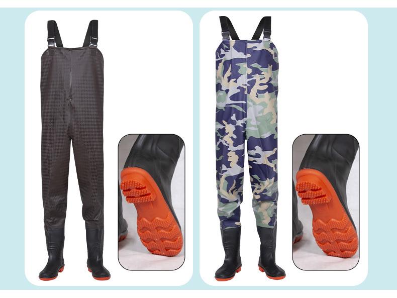 Waterproof Wear-Resistant Fishing Waders with Non-Slip Boots