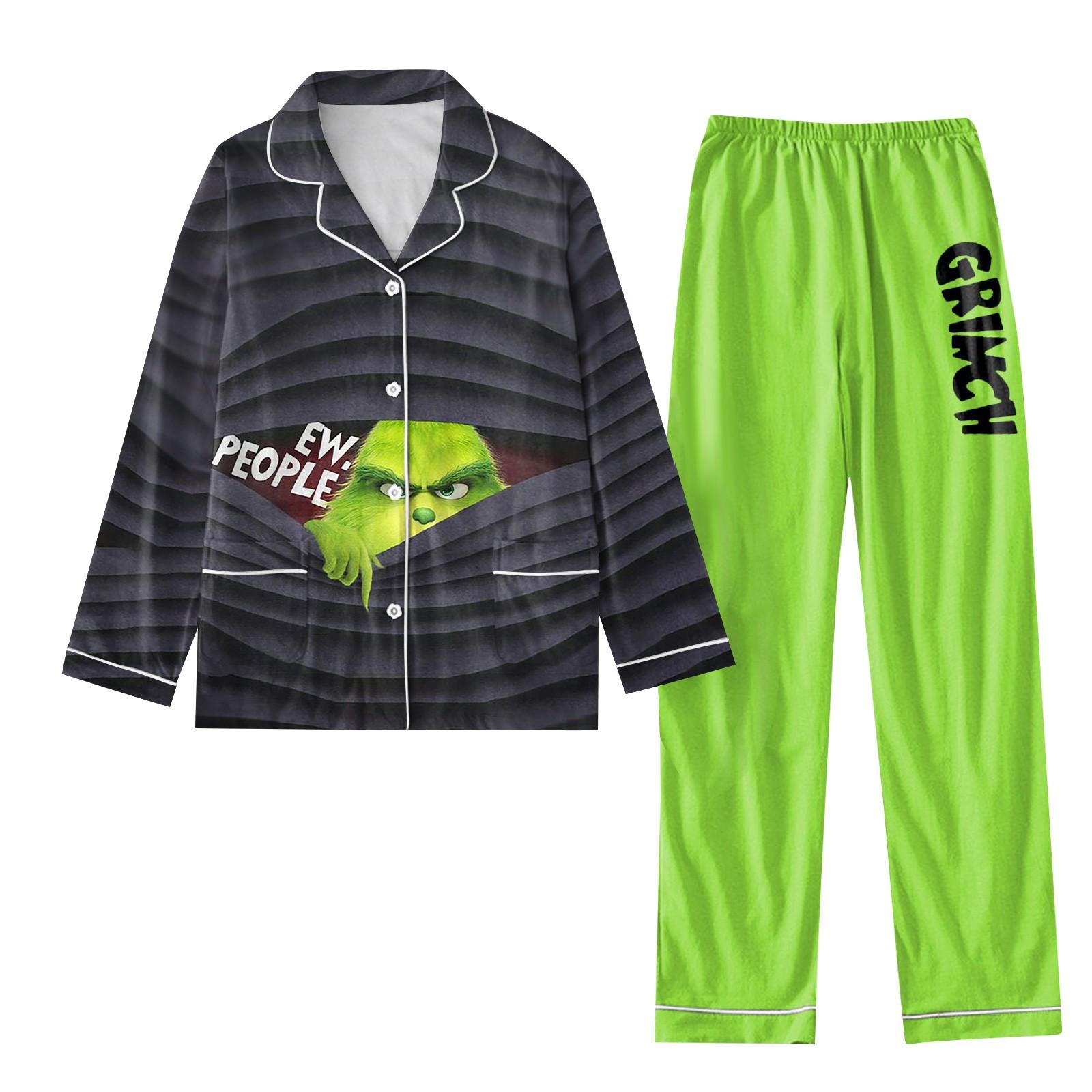 

Женский повседневный и модный рождественский домашний костюм для отдыха L чёрный