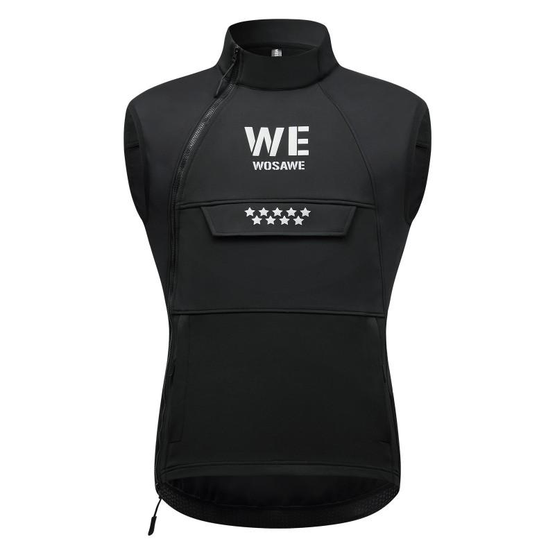 Mens Fleece-Lined Windproof Cycling Vest Road Bike Riding Hiking Trail Running Outdoor Adventures