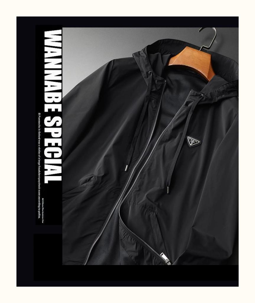 Men's Spring Fashion Trendy Hooded Jacket - European Station Light Luxury Coat