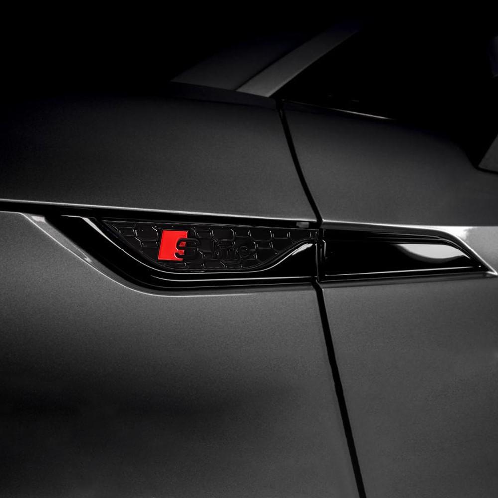 2026 2pcs 3D ABS For AUDI S5 SLINE ABT RS5 Badge Decoration Decal Car Fender Side Wing Emblem Stickers Auto Modification Accessories