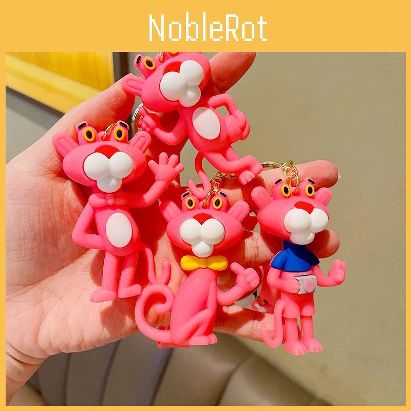 Adorable Cartoon Pink Panther Keychain For Car Bag Accessories Creative Student Gifts