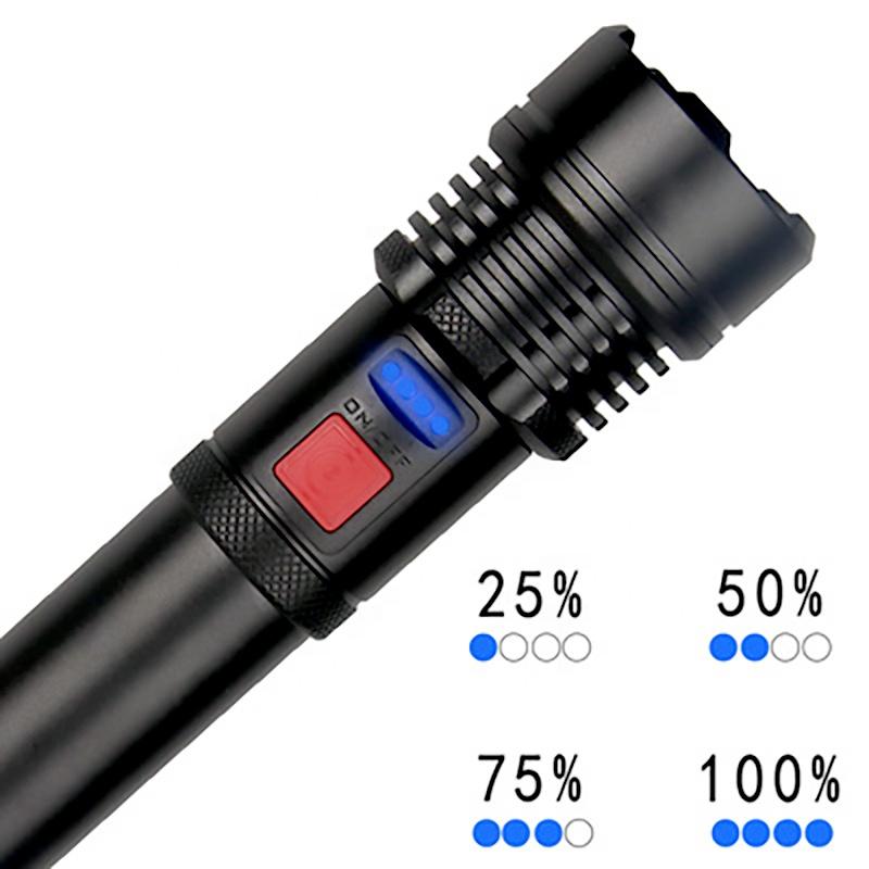 Usb Most Powerful Waterproof Zoom Hand Lamp Chargeable Flashlight Torch Flashing Work Led Torch Mini Light