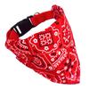 Dog Bandana Collar, Paisley Pattern Dog Bandana with D-Ring, No-Tie Adjustable Stylish Bandana Collar for Small Medium Large Dogs