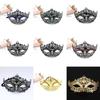 Costume Prop Mask With Metal Embellishments And Rhinestones For Halloween Party