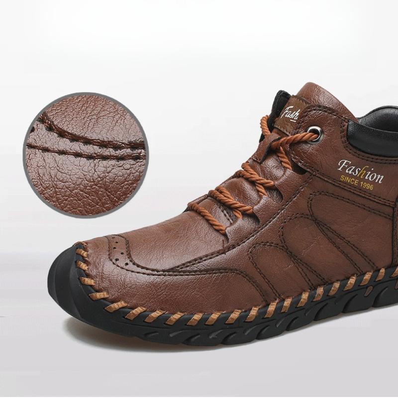 מגפי עור לגברים רוכסן נעליים יומיומיות גבוהות 39-48