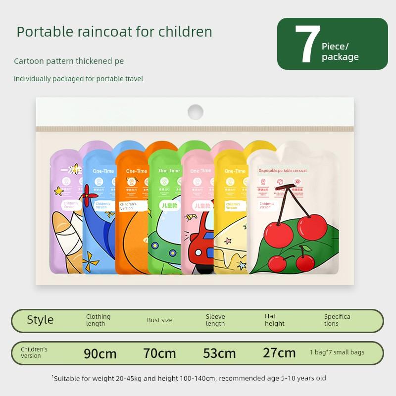 Disposable Raincoat for Students, Portable and Individually Packaged, Full-Body Rainproof Poncho for Outdoor Hiking, Outdoor Travel, and Trekking