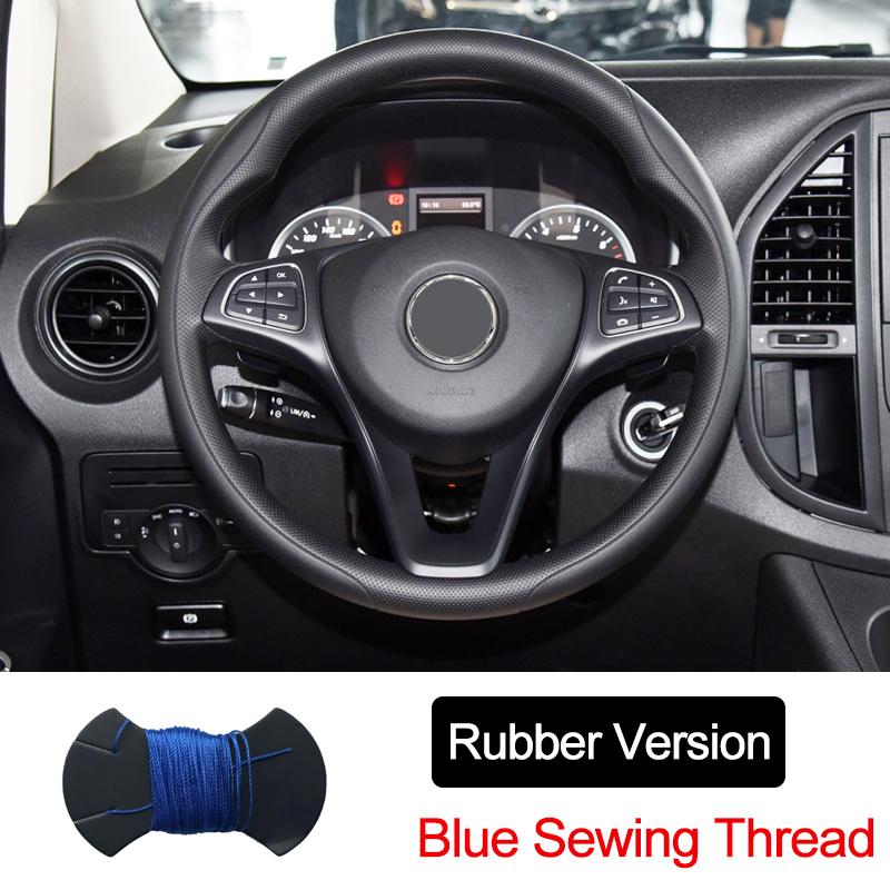 Hand Sewing Car Steering Wheel Wrap for Mercedes-Benz Vito III ( W447 ) 2015 - 2026 Circular Shape Braid On The Steering Wheel