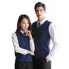 Unisex V-neck Wool Sweater Vest for Spring/Autumn Business Wear