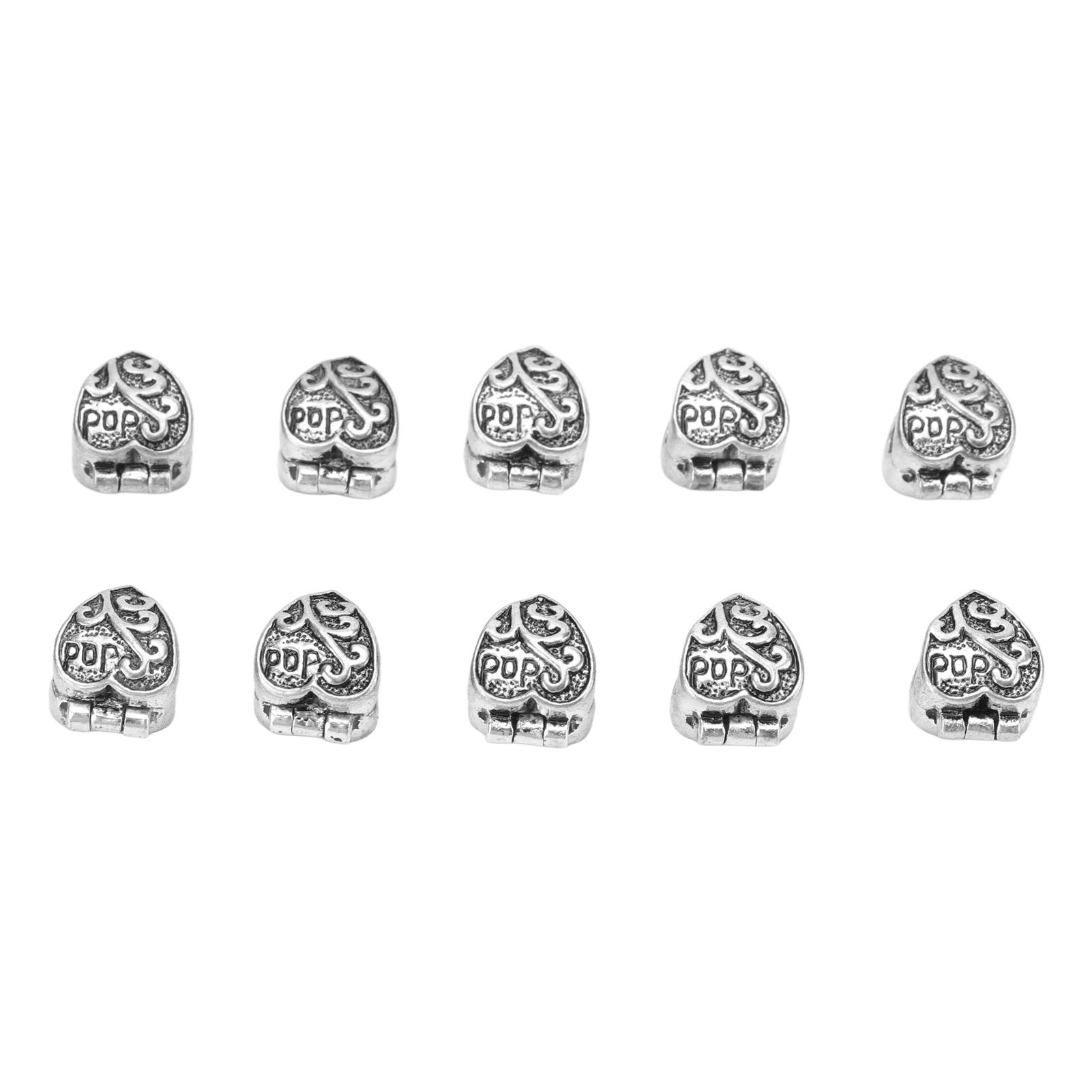 

10 шт. Бусины с зажимом для замка, антикварный серебряный браслет, нескользящие позиционирующие бусины с пряжкой для зажима, сделай сам, ручная работа