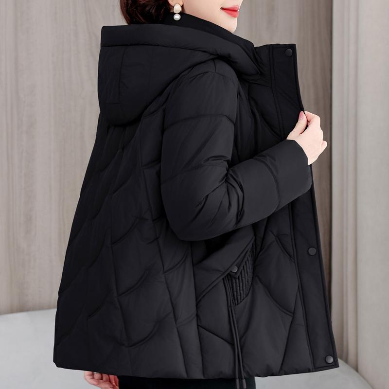 Plus Size L-5XL Fashion Female Coat Winter Jackets Hooded Loose Thick Warm Middle Age Women Parkas