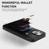 For iPhone 16 Pro Case TPU+PU Leather Hardware Decor Phone Cover with Card Holder