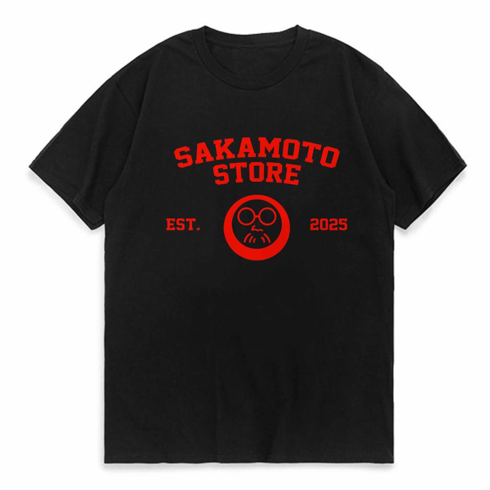 Sakamoto Store EST letter Tshirts Cartoon Manga Sakamoto Days Printing Tshirt casual Short Sleeve Men women Streetwear tees